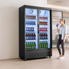 VEVOR Commercial Merchandiser Refrigerator, 29.3 Cu.Ft / 830L Upright Beverage Cooler, 2 Glass Door Display Refrigerator with 8 Adjustable Shelves, Soft LED Light & Casters for Bars Shops Supermarkets