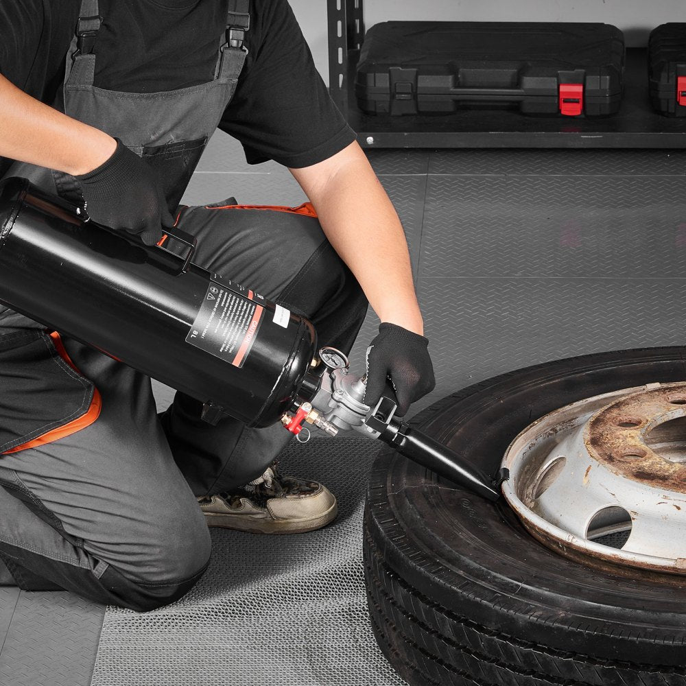 VEVOR Portable Tire Bead Seater, 2.1 Gal / 8 L Air Bead Blaster, Handheld Tire Inflator Tool, 87-116 PSI Operating Pressure, Trigger Seating Inflator for Car, Compact SUV, Light Truck, E-Bike, RV, ATV
