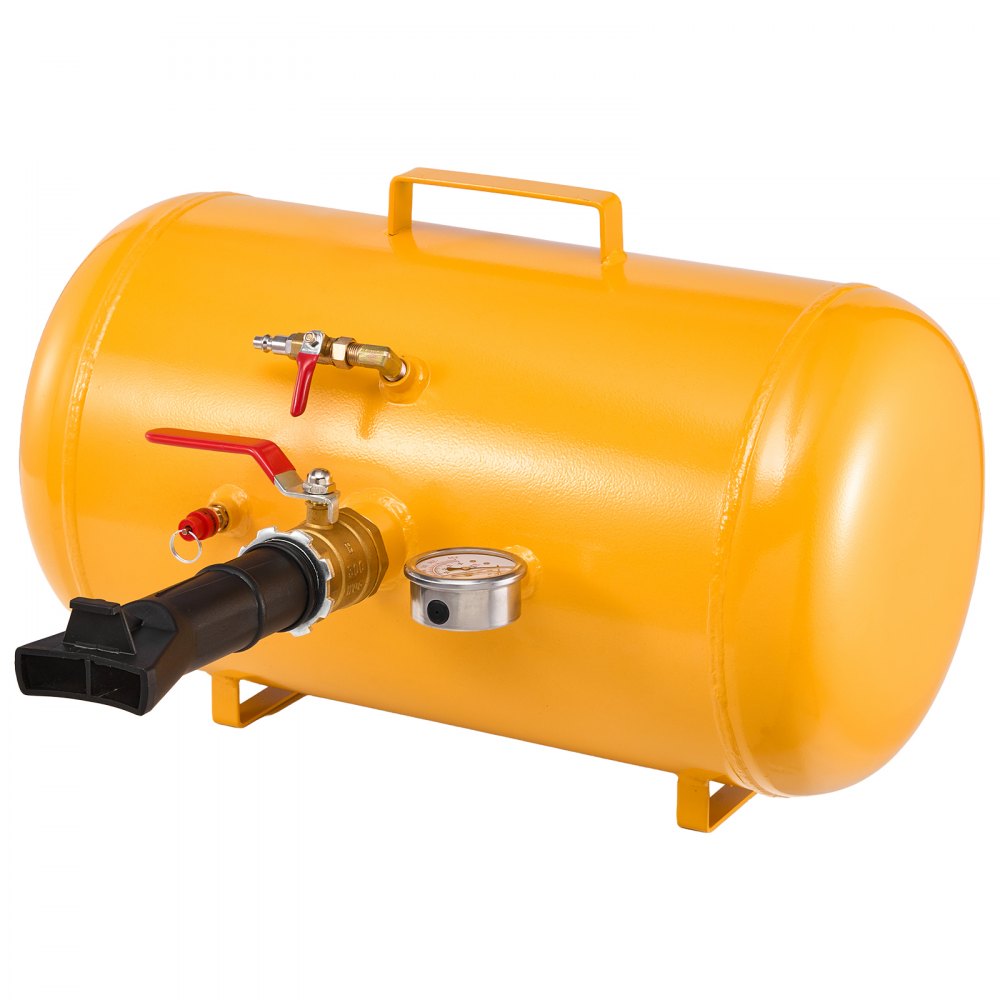 VEVOR Air Tire Bead Seater, 10 Gal / 37.9 L, Heavy Duty Tire Bead Blaster Tool, 87-116 PSI Operating Pressure, Air Trigger Seating Inflator for ATV, Tractor, Pickup, Truck, Jeep, RV, UTV, Yellow