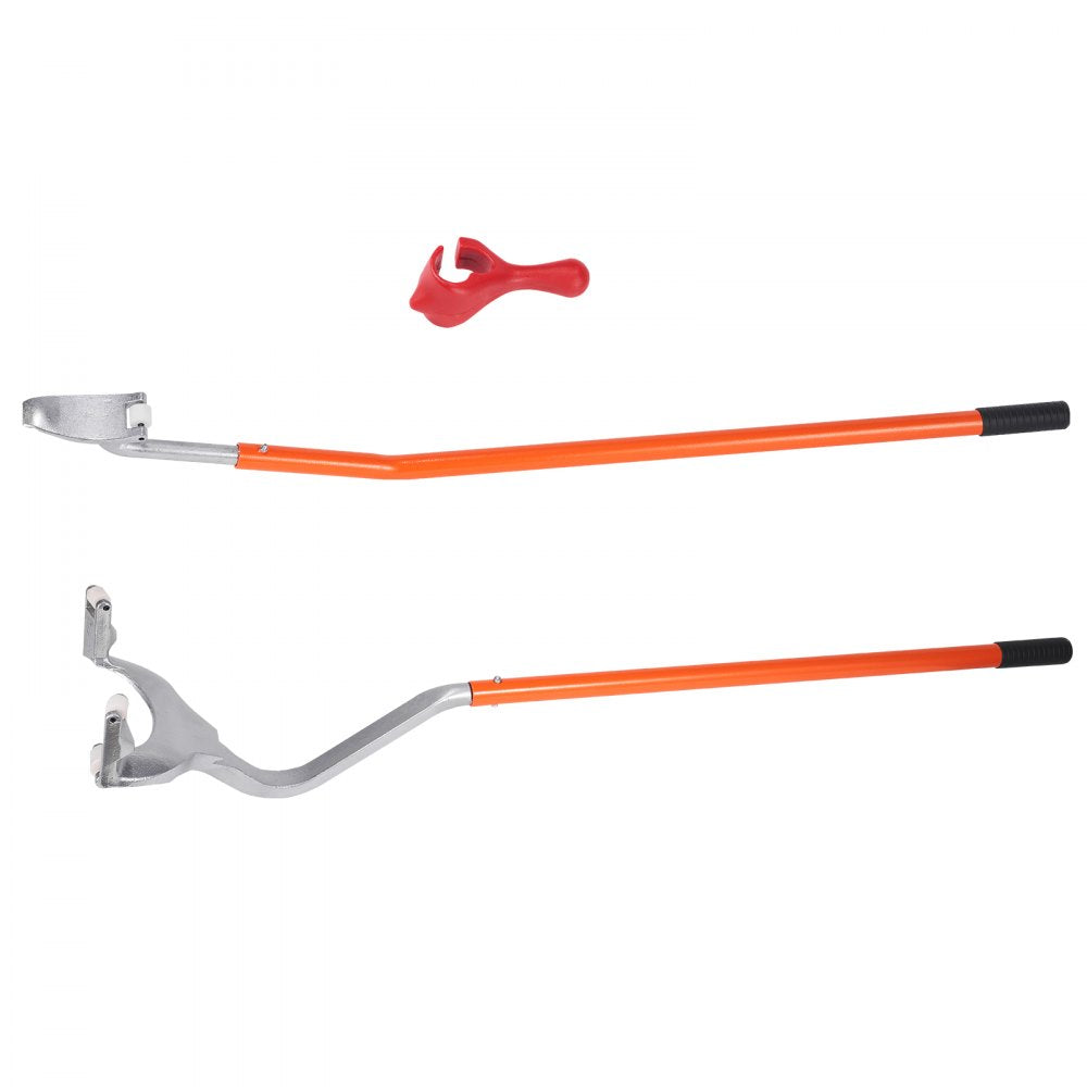 VEVOR Tire Mount Demount Tool, 22.5"-24.5" Manual Steel Tire Changer Mount Demount Removal Tool, with Extra Bead Holder, Tubeless Truck Bead Breaker, 3 PCS Tire Changing Tools, Orange