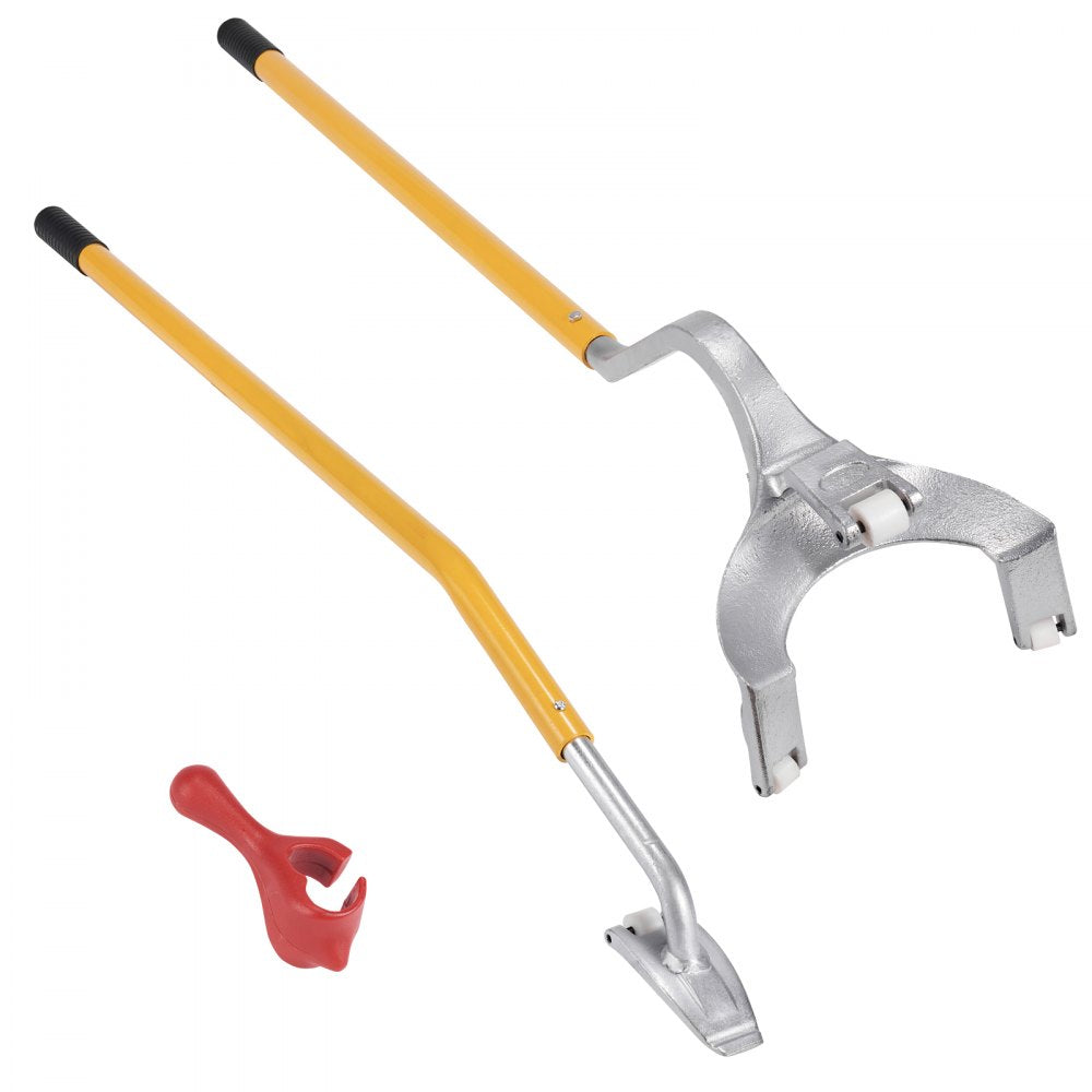 VEVOR Tire Mount Demount Tool, 22.5-24.5 inch Manual Steel Tire Changer Mount Demount Removal Tool, with Extra bead holder, Tubeless Truck Bead Breaker, 3 PCS Tire Changing Tools, Orange