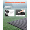VEVOR Outdoor Patio Dining Table, 37 inch Square Metal Steel Slat Backyard Bistro Tables, with 1.5 in Umbrella Hole, Outside All-Weather Large Furniture for Lawn Garden Porch, Black