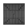 VEVOR Outdoor Patio Dining Table, 37 inch Square Metal Steel Slat Backyard Bistro Tables, with 1.5 in Umbrella Hole, Outside All-Weather Large Furniture for Lawn Garden Porch, Black