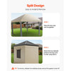 VEVOR Winter Gazebo Cover Fits 10 x 10 ft Hardtop Gazebos, All-Weather Double-Tiered Gazebo Cover with Sidewalls & Mesh Windows, High-Density PE Enclosed Storage Shelter Covers, Gazebos not Included