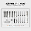 VEVOR Handrails for Outdoor Steps, Fit 3-5 Steps Outdoor Stair Railing, Wrought Iron Handrail, Flexible Front Porch Hand Rail, Black Transitional Hand railings for Concrete Steps or Wooden Stairs