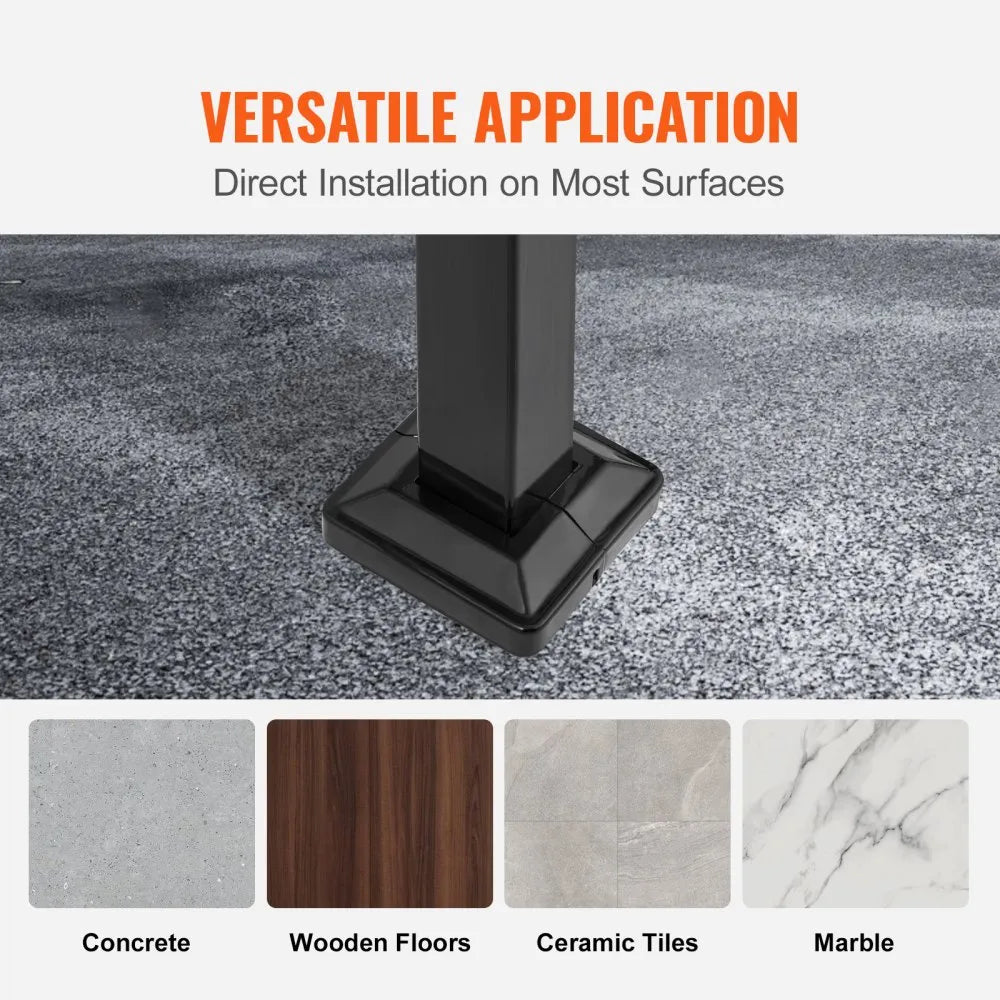 VEVOR Handrails for Outdoor Steps, Fit 1 or 2 Steps Outdoor Stair Railing, Arch#1 Wrought Iron Handrail, Flexible Porch Railing, Black Transitional Handrails for Concrete Steps or Wooden Stairs
Visit the Happybuy Store