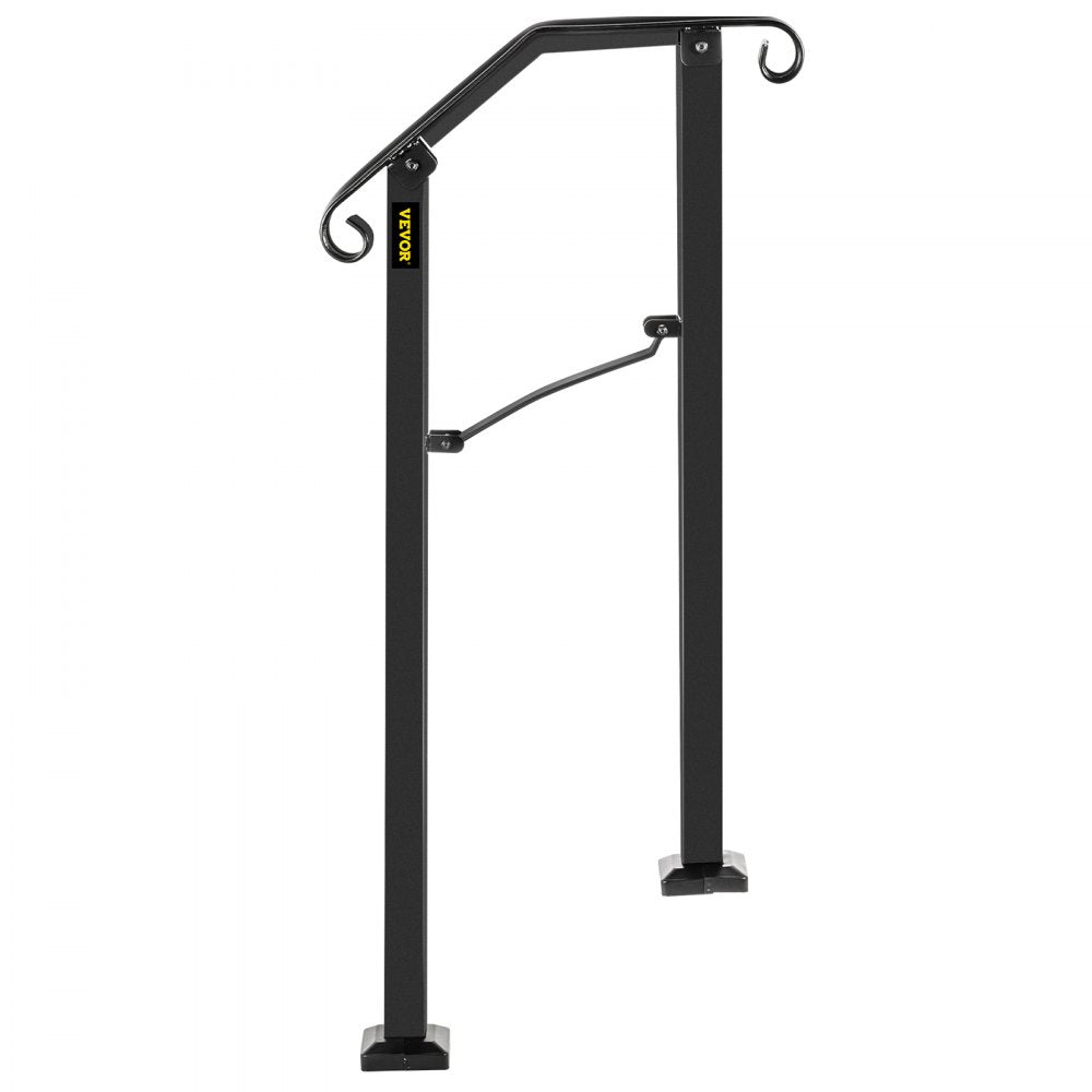 VEVOR Handrails for Outdoor Steps, Fit 1 or 2 Steps Outdoor Stair Railing, Arch#1 Wrought Iron Handrail, Flexible Porch Railing, Black Transitional Handrails for Concrete Steps or Wooden Stairs
Visit the Happybuy Store
