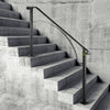 VEVOR Handrails for Outdoor Steps, Fit 4 or 5 Steps Outdoor Stair Railing, Arch#4 Wrought Iron Handrail, Flexible Porch Railing, Black Transitional Handrails for Concrete Steps or Wooden Stairs