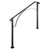 VEVOR Handrails for Outdoor Steps, Fit 4 or 5 Steps Outdoor Stair Railing, Arch#4 Wrought Iron Handrail, Flexible Porch Railing, Black Transitional Handrails for Concrete Steps or Wooden Stairs