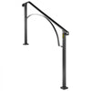 VEVOR Handrails for Outdoor Steps, Fit 4 or 5 Steps Outdoor Stair Railing, Arch#4 Wrought Iron Handrail, Flexible Porch Railing, Black Transitional Handrails for Concrete Steps or Wooden Stairs