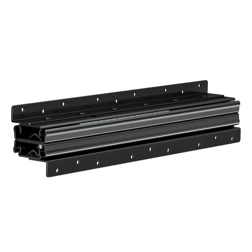 VEVOR Undermount Drawer Slides, 16 inch, Full Extension Ball Bearing Under Stair Cabinet Rails, 260 LB Load Capacity Heavy Duty Bottom Stair Cabinet Glides Track Runners,for DIY Replacement, Black