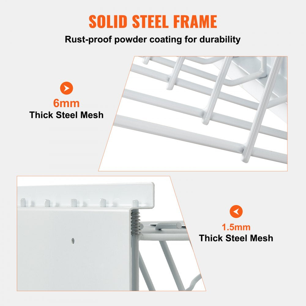 VEVOR Wall Mount Blueprint Storage Rack – Holds up to 1200 Blueprints, Hanging Blueprint Holder with 12 Pivot Brackets, for 24", 30", 36", or 42" Clamps(Rack Only Without Clamps)- Heavy Duty(240lbs)