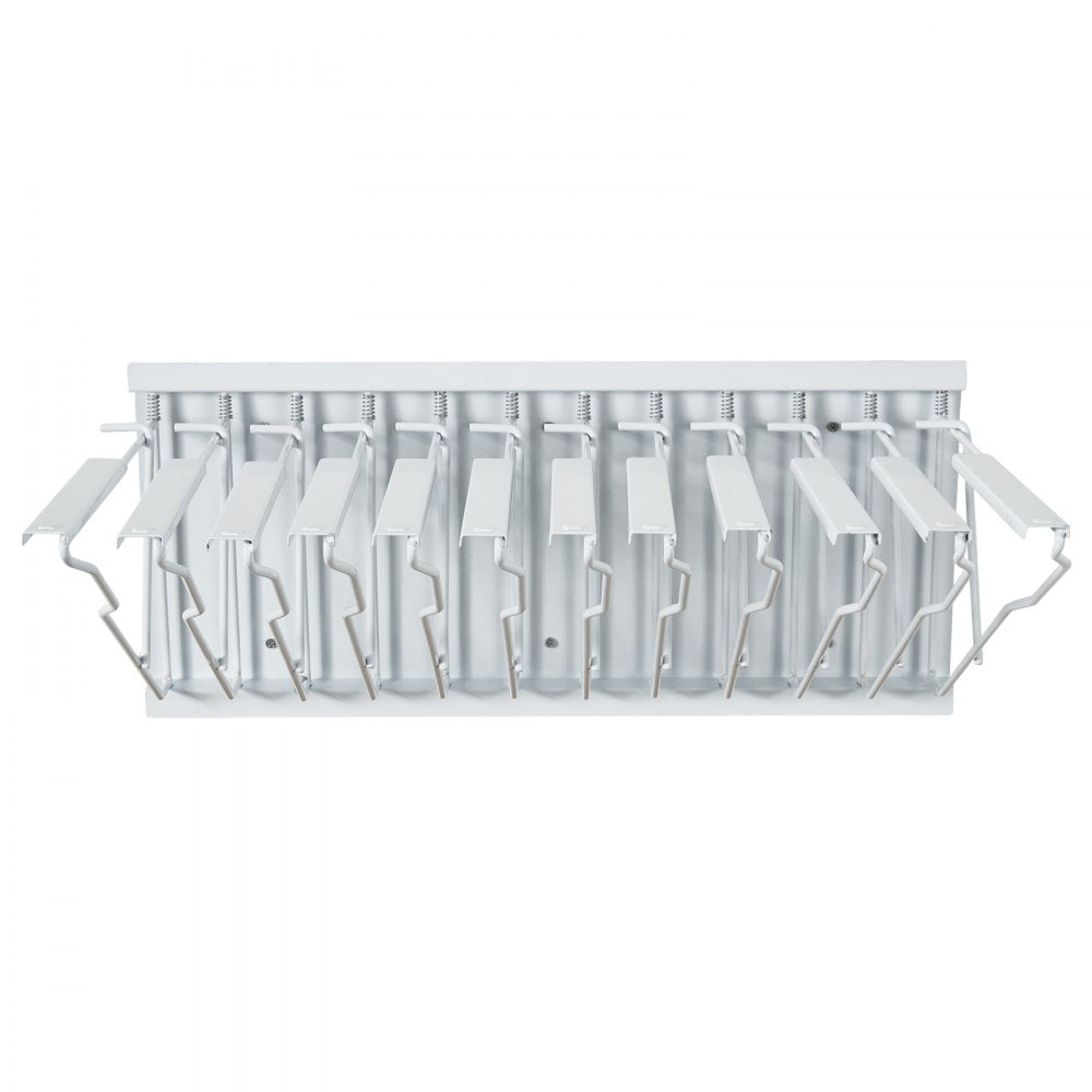 VEVOR Wall Mount Blueprint Storage Rack – Holds up to 1200 Blueprints, Hanging Blueprint Holder with 12 Pivot Brackets, for 24", 30", 36", or 42" Clamps(Rack Only Without Clamps)- Heavy Duty(240lbs)