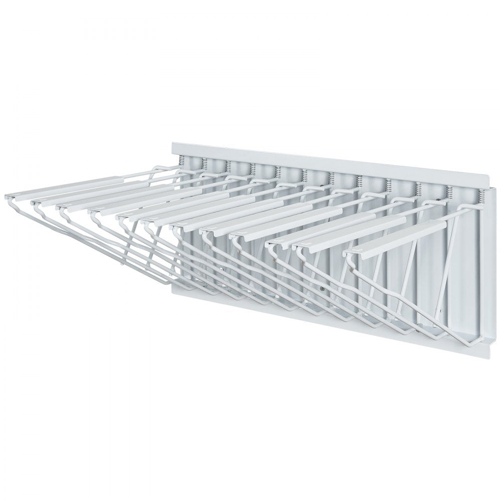 VEVOR Wall Mount Blueprint Storage Rack – Holds up to 1200 Blueprints, Hanging Blueprint Holder with 12 Pivot Brackets, for 24", 30", 36", or 42" Clamps(Rack Only Without Clamps)- Heavy Duty(240lbs)