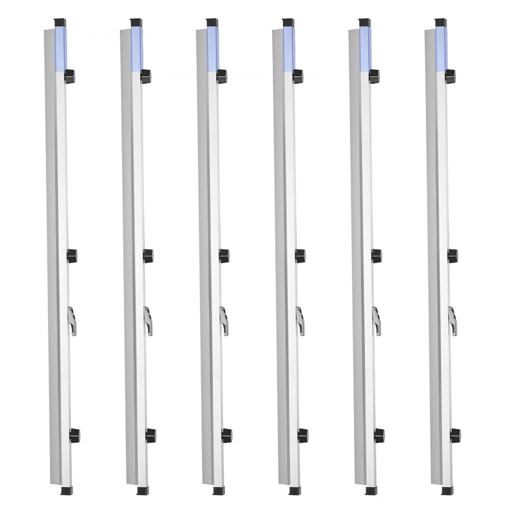 VEVOR Blueprint Clamps, 36 Inches, Blueprint Hanging Clips Binding Strips, Aluminum Construction, Large Document Storage, for Blue Print, Maps, Construction Paper Poster Plans Drawings Arts, Pack of 6