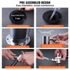 VEVOR Kegerator Tower Kit, Single Tap Beer Conversion Kit, Stainless Steel Keg Beer Tower Dispenser with Dual Gauge CGA320 Regulator & D-System Keg Coupler, Self-Closing Spring for Party Bar Home