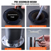 VEVOR Triple Taps Draft Beer Tower Dispenser, Stainless Steel Keg Beer Tower, Kegerator Tower Kit with Pre-Assembled Tubing and Self-Closing Faucet Shanks for Party, Bar, Pub, Restaurant