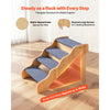 VEVOR Wood Pet Stairs, 4-Step Dog Stairs for High Beds, Sofa & Cars, 150lbs Load Capacity, Non-Slip Surface, Stable Cat & Dog Step Ladder for Small Medium Large Older Pet Puppy Essentials