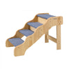 VEVOR Wood Pet Stairs, 4-Step Dog Stairs for High Beds, Sofa & Cars, 150lbs Load Capacity, Non-Slip Surface, Stable Cat & Dog Step Ladder for Small Medium Large Older Pet Puppy Essentials