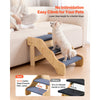 VEVOR Wood Pet Stairs, 3-Step Dog Stairs for High Beds, Sofa & Cars, 150lbs Load Capacity, Non-Slip Surface, Stable Cat & Dog Step Ladder for Small Medium Large Older Pet Puppy Essentials