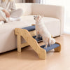 VEVOR Wood Pet Stairs, 3-Step Dog Stairs for High Beds, Sofa & Cars, 150lbs Load Capacity, Non-Slip Surface, Stable Cat & Dog Step Ladder for Small Medium Large Older Pet Puppy Essentials