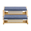 VEVOR Wood Pet Stairs, 2-Step Dog Stairs for Beds, Sofa & Cars, 110lbs Load Capacity, Floded Flat Design, Stable & Sturdy Cat & Dog Step Ladder for Small Medium Large Older Pet Puppy Essentials
