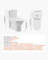 VEVOR one-piece elongated toilet - detail view 4