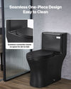 Seamless one-piece design, easy to clean (VEVOR one-piece toilet)