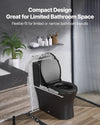 Compact design with dimensions shown (VEVOR one-piece toilet)