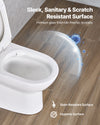 VEVOR one-piece toilet - premium glaze finish - hygienic and stain-resistant surface