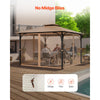 VEVOR Gazebo Netting Replacement, Fit Most 10 x 10 x 7 FT Gazebo Curtain, Outdoor Garden Net, 4-Panel Sidewall Mesh Net, Patio Midge Netting with Double Zipper, Canopy Screen (Netting Only)