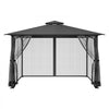 VEVOR Gazebo Netting Replacement, Fit Most 10 x 13 x 6.8 FT Gazebo Curtain, Outdoor Garden Net, 4-Panel Sidewall Mesh Net, Patio Midge Netting with Double Zipper, Canopy Screen (Netting Only)