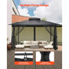VEVOR Gazebo Netting Replacement, Fit Most 12 x 12 x 7.5 FT Gazebo Curtain, Outdoor Garden Net, 4-Panel Sidewall Mesh Net, Patio Midge Netting with Double Zipper, Canopy Screen (Netting Only)