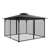 VEVOR Gazebo Netting Replacement, Fit Most 12 x 12 x 7.5 FT Gazebo Curtain, Outdoor Garden Net, 4-Panel Sidewall Mesh Net, Patio Midge Netting with Double Zipper, Canopy Screen (Netting Only)