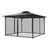 VEVOR Gazebo Netting Replacement, Fit Most 12 x 12 x 7.5 FT Gazebo Curtain, Outdoor Garden Net, 4-Panel Sidewall Mesh Net, Patio Midge Netting with Double Zipper, Canopy Screen (Netting Only)