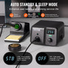 VEVOR Soldering Iron Station, 70W Digital Display Soldering Station Kit, 122°F- 932°F Temp Control & Built-in Transformer, Auto Standby & Sleep Mode, with 5 Soldering Tips, 10g Solder Wire, Tweezers
