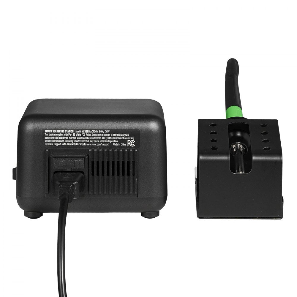 VEVOR Soldering Iron Station, 70W Digital Display Soldering Station Kit, 122°F- 932°F Temp Control & Built-in Transformer, Auto Standby & Sleep Mode, with 5 Soldering Tips, 10g Solder Wire, Tweezers