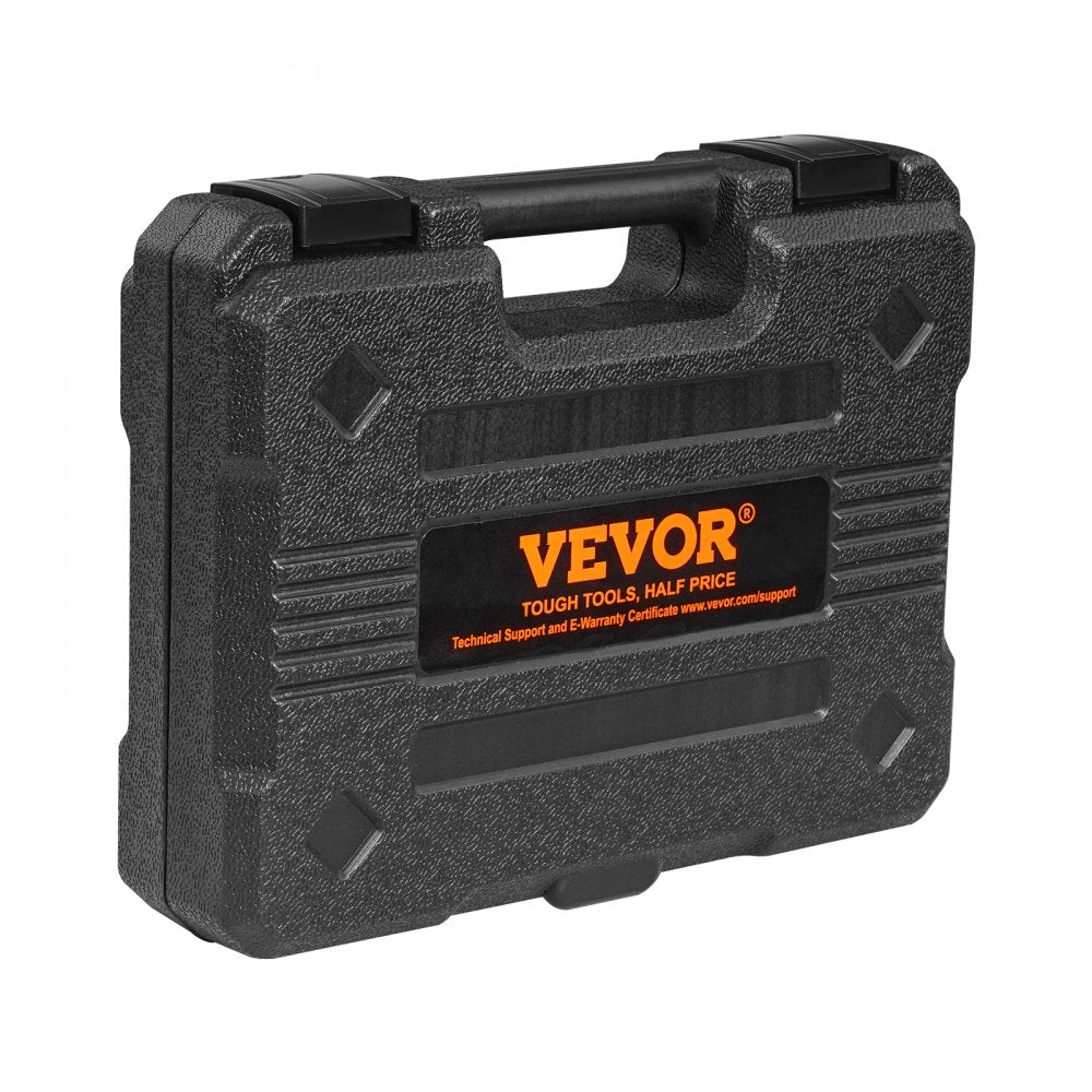 VEVOR 10-Piece Axle Spindle Thread Chaser Set, Metric M20 M22 M24 and UNF 13/16" 3/4" Thread Restorer Tool, Rethreading Tool Kit with Extension Bar, Hex Wrench, Storage Case, for Damaged Axle Spindles