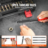 VEVOR 61-Piece Thread Chaser Set, UNC UNF and Metric Thread Restorer Tool, Rethreading Tool Kit with 28 Taps 28 Dies 3 Thread Files Storage Case, Heat Treated Steel, for Mechanics DIY Enthusiasts