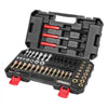 VEVOR 61-Piece Thread Chaser Set, UNC UNF and Metric Thread Restorer Tool, Rethreading Tool Kit with 28 Taps 28 Dies 3 Thread Files Storage Case, Heat Treated Steel, for Mechanics DIY Enthusiasts