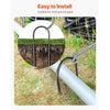VEVOR Rebar Stakes, 12-Inch, Heavy-Duty 0.32 in Diameter U Shape, Galvanized Steel Ground Anchors with Chisel Point End & Rust-Resistant Coating, for Gardening Support, Fence, Camping Tents (8-Pack)