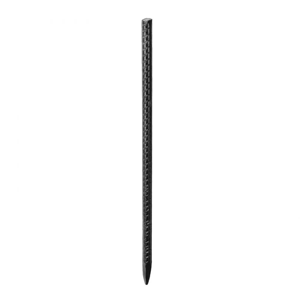 VEVOR Rebar Stakes, 16-Inch, Heavy-Duty 0.45 in Diameter, Straight Galvanized Steel Ground Anchors with Chisel Point End & Rust-Resistant Coating, for Gardening Support, Fence, Camping Tents (16-Pack)