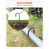 VEVOR Rebar Stakes, 16-Inch, Heavy-Duty 0.4 in Diameter J Hook, Galvanized Steel Ground Anchors with Chisel Point End & Rust-Resistant Coating, for Gardening Support, Fence, Camping Tents (24-Pack)