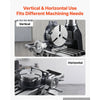 VEVOR Horizontal Vertical Rotary Table 8 in Precision Milling Rotary Table, with T-Slot & Graduated Scale, Worm Gear Adjustment, Cast Iron, Precision Indexing, for Milling Machines & Drill Presses