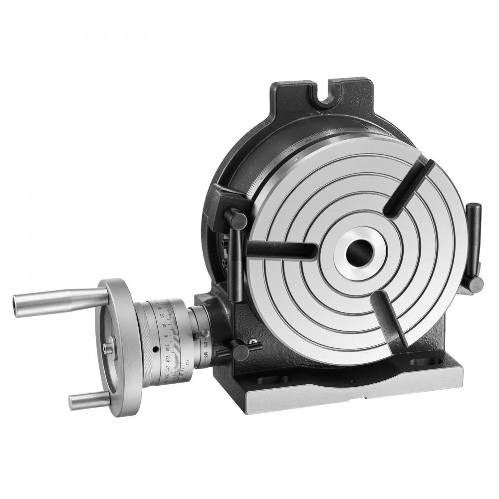 VEVOR Horizontal Vertical Rotary Table 8 in Precision Milling Rotary Table, with T-Slot & Graduated Scale, Worm Gear Adjustment, Cast Iron, Precision Indexing, for Milling Machines & Drill Presses