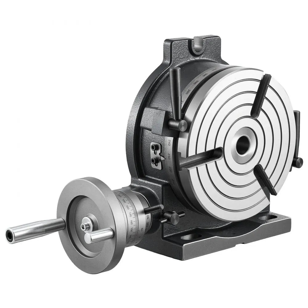 VEVOR Horizontal Vertical Rotary Table 8 in Precision Milling Rotary Table, with T-Slot & Graduated Scale, Worm Gear Adjustment, Cast Iron, Precision Indexing, for Milling Machines & Drill Presses