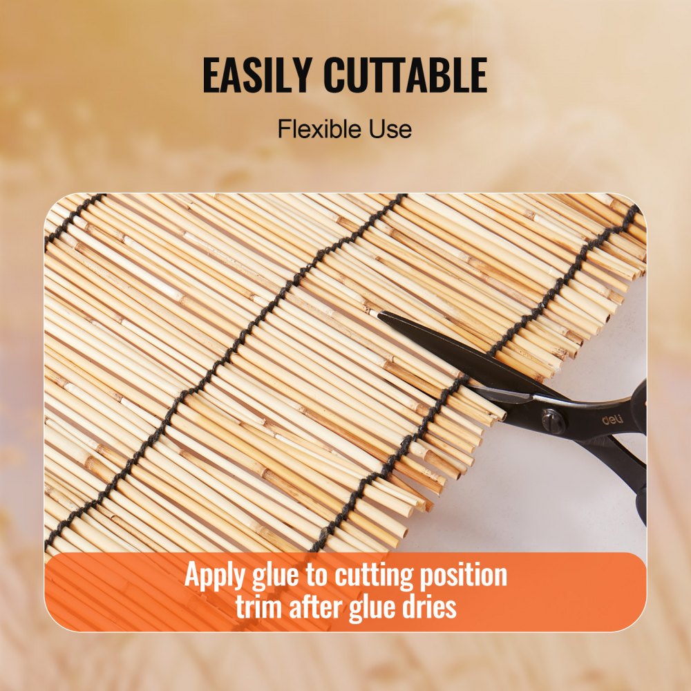 VEVOR Natural Reed Fencing, 3.3 ft x 13.3 ft, Reed Screen Curtain Balcony Reed Fence Roll for Outdoor Backyard Patio, Decorative Fence for Backyard Garden Fencing Divider, Privacy Screen Panel Curtain