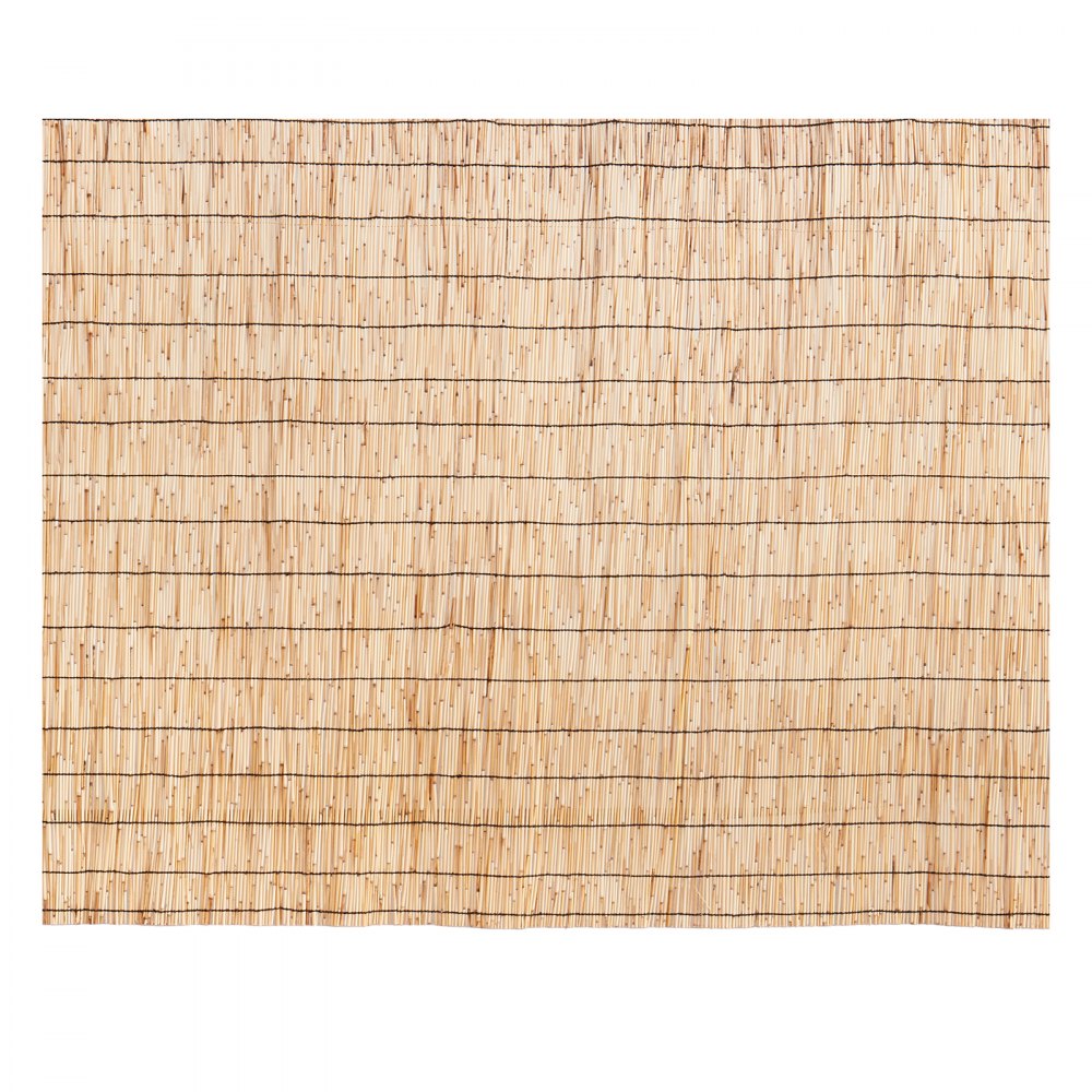 VEVOR Natural Reed Fencing, 5.5 ft x 16.4 ft, Reed Screen Curtain Balcony Reed Fence Roll for Outdoor Backyard Patio, Decorative Fence for Backyard Garden Fencing Divider, Privacy Screen Panel Curtain
