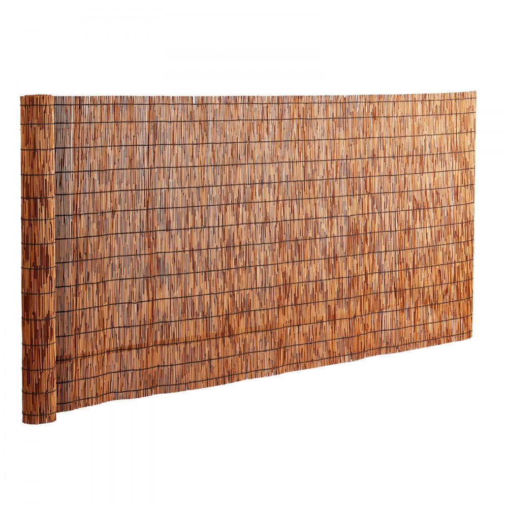 VEVOR Natural Reed Fencing, 4 ft x 16.4 ft, Reed Screen Curtain Balcony Reed Fence Roll for Outdoor Backyard Patio, Decorative Fence for Backyard Garden Fencing Divider, Privacy Screen Panel, Brown