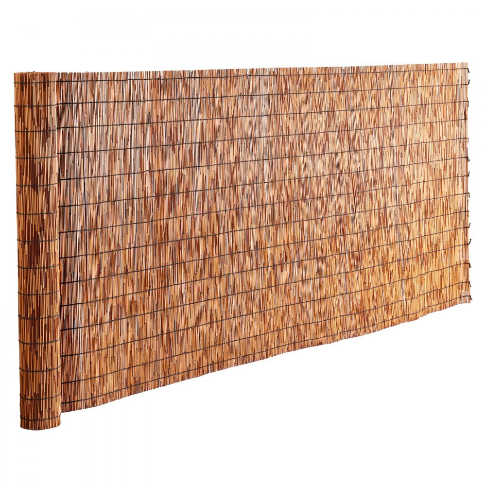 VEVOR Natural Reed Fencing, 4 ft x 16.4 ft, Reed Screen Curtain Balcony Reed Fence Roll for Outdoor Backyard Patio, Decorative Fence for Backyard Garden Fencing Divider, Privacy Screen Panel, Brown